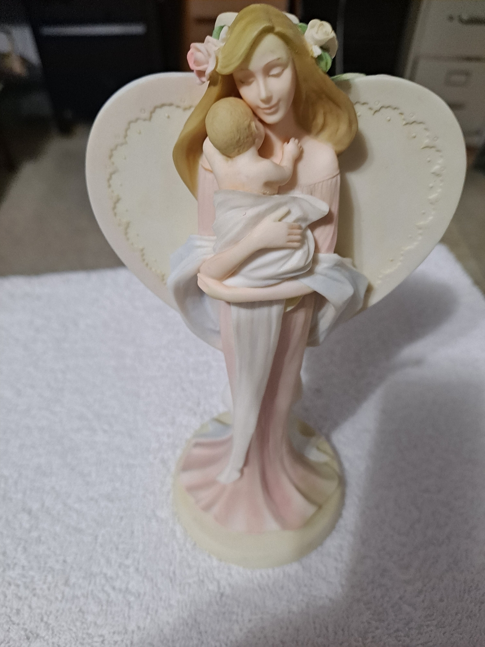 Beautiful and elegant vintage collectible figurine titled "A Mother's Love"